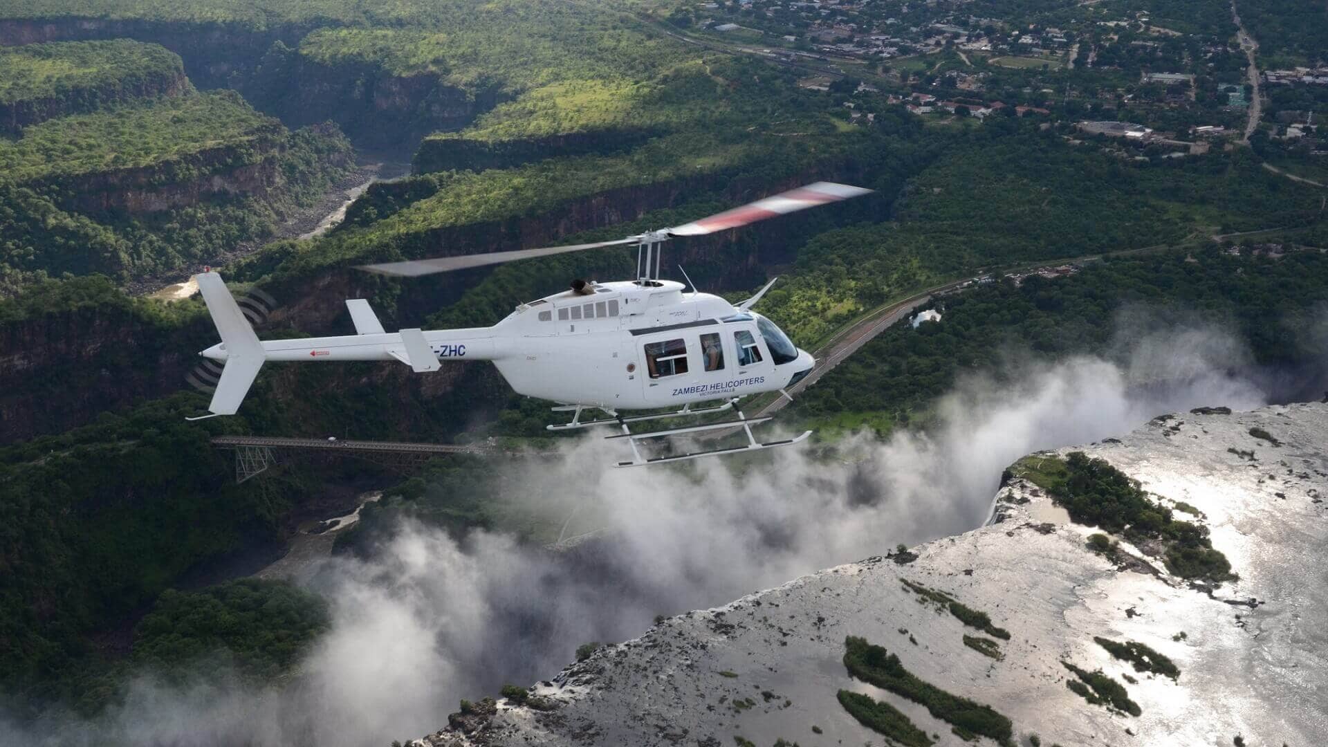 Helicopter Flight Over Victoria Falls