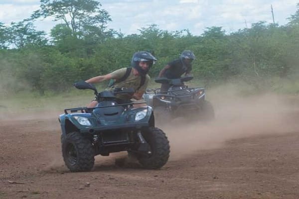 Biking in Victoria Falls, Zimbabwe.