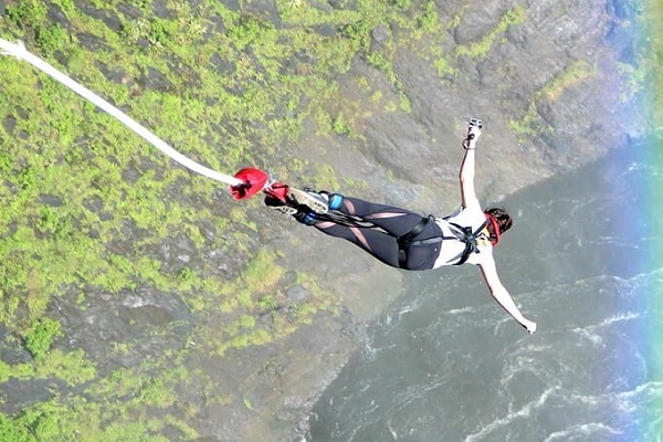 Bungee jumping at Victoria Falls